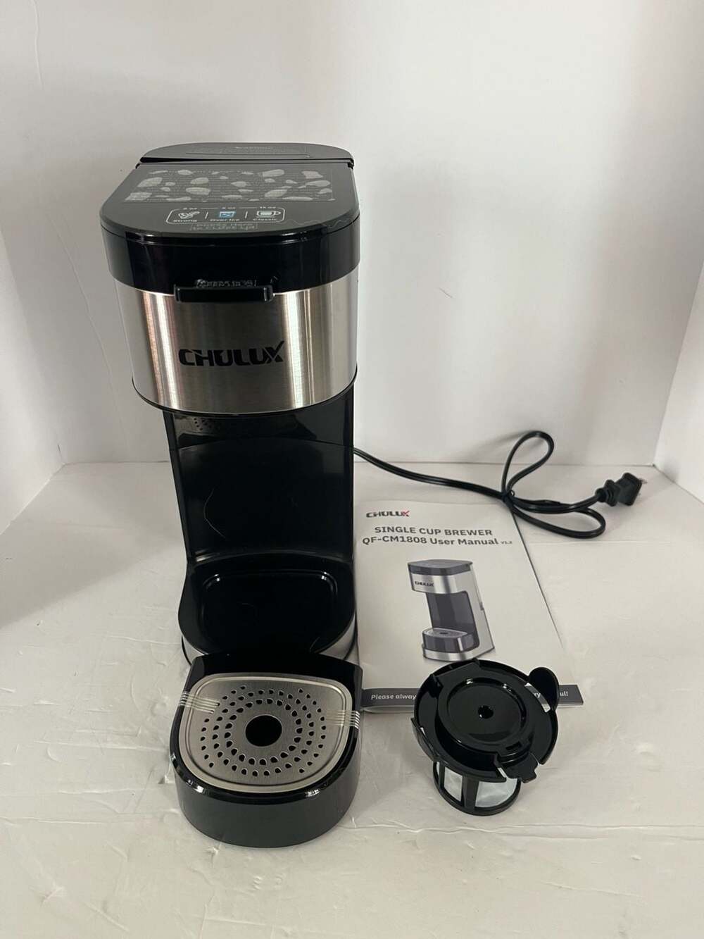 Chulux Slim-Pro Single Serve Coffee Maker For K-Cup Black QF-CM1808